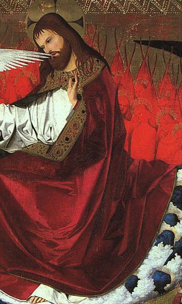 CHARONTON, Enguerrand The Coronation of the Virgin, detail: Jesus hjg china oil painting image